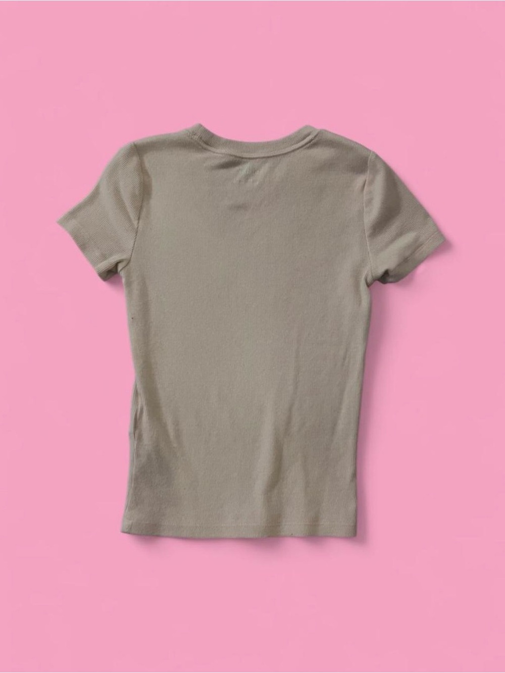 Yellow Ribbed Tee - Picture 3 of 3